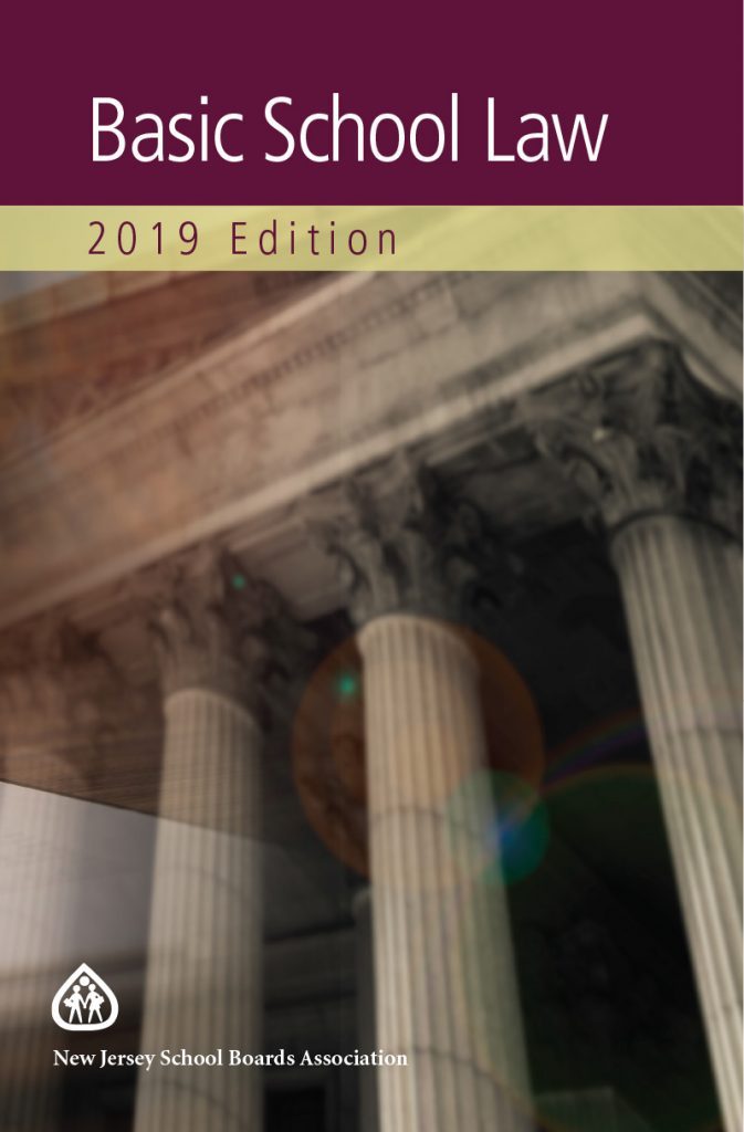 Cover of the Basic School Law publication with an image of pillars and the text Basic School Law 2019 Edition